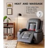 Oversized Power Lift Recliner with Heat & Massage - PU Leather Electric Chair for Elderly & Mobility Impaired, Adjustable Back/Legs - 4 of 4