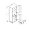 Tall Storage Cabinet, Freestanding Cabinet With Glass Door And Shelves, Sideboard Cabinet, Cabinet With Drawer For Living Room-Cuddlewood - 4 of 4