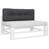 vidaXL Outdoor Pallet Cushion, Water-Repellent Fabric in Anthracite, Standard Size 47.2"x15.7"x4.7", Ideal for Patio, Deck, Garden - 3 of 4