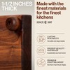 John Boos Cutting Board for Kitchen, 1.5 Inches Thick Edge Grain Square Boos Chopping Block with Wooden Bun Feet - 3 of 4