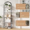 5-Tier Industrial Bookshelf, 71 Inch Tall Metal Arch Bookcase with Open Adjustable Shelves, for Living Room and Home Office - 4 of 4