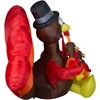 Gemmy Airblown Inflatable Turkey Family Scene, 6 ft Tall, Brown - 3 of 4