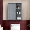 VANIRROR Medicine Cabinet, Bathroom Wall Cabinet Over The Toilet Storage Cabinet Wall Mounted Storage Cabinet for Bathroom Laundry Room Kitchen (Grey) - 2 of 3