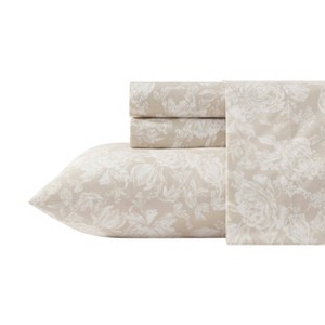 Laura Ashley Twin Meredith Sheet Set Brown - 1 of 4