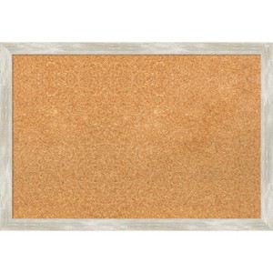 Amanti Art Crackled Metallic Narrow Framed Corkboard, Natural Cork - 1 of 4
