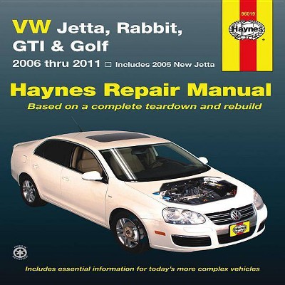 VW Jetta, Rabbit, GTI & Golf 2006 Thru 2011 Haynes Repair Manual - (Haynes Manuals) by  Editors of Haynes Manuals (Paperback)