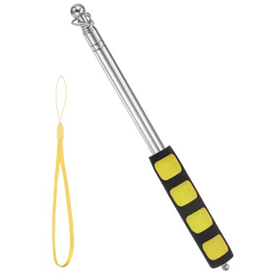 Unique Bargains Stainless Steel Handheld Anti-Slip Grip Flag Pole 1 Pc