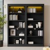 Lyngins Solid Wood Tall Cabinets with Adjustable Shelves, 5-Tier Bookcase, Versatile Storage Cabinet & Display Cabinet, Free Standing Storage Shelves - 2 of 4