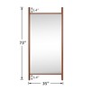 Wooakway Solid Wood Full Length Mirror Accent Wall Mirror Novelty Cheval Mirror Walnut - 4 of 4