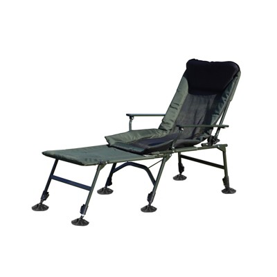 VisioGear Outdoor Portable Chairs, Folding Chair with Detachable Footrest, Portable Chair with Adjustable backrest, Green, 55.91"*23.23"*34.25"
