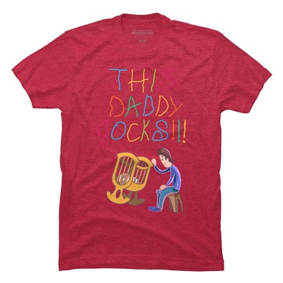 Men's Design By Humans Cute This Daddy Rocks The Baby By walrusindsutries T-Shirt