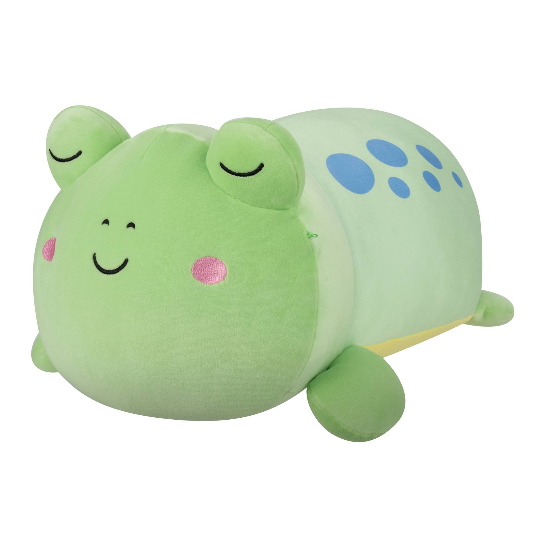 Squishmallows 8" Jumbo Limell Green Frog with Blue Spots Sleepamallow Stuffed Animal