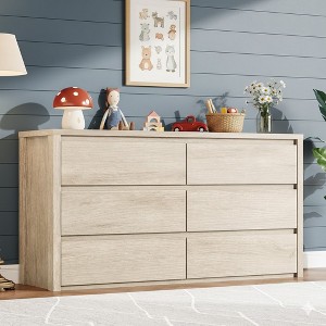 Farmhouse 9 Dresser for Bedroom, Wide Wood Chest of Drawers Large Storage Cabinet for Entryway Living Room - 1 of 4
