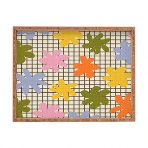 Alisa Galitsyna Playful Flowers 1 Rectangular Tray - Deny Designs - 1 of 2