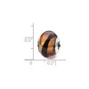 Black Bow Jewelry Copper/Black Italian Murano Glass & Sterling Silver Bead Charm, 14mm - 3 of 4