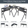 FurnitureR L-Shaped Computer Desk for Home Office, 49.2 Inch Corner Gaming Desk with Metal Frame, Workstation for for Gaming, Study, or Writing - 4 of 4