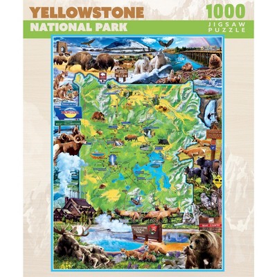 MasterPieces - National Parks Maps - Yellowstone 1000 Piece Puzzle