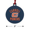 Carroll University Pioneers Logo Aluminum Holiday Christmas Tree Ornament - 3 of 4