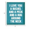 Slickblue I Love You a Bushel and a Peck Wood Sign – Rustic Wall Decor for Nursery or Home – 9"x12", Color Options - 3 of 3