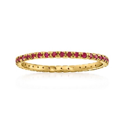 Pure Collection by Ross-Simons 0.33-0.30 ct. t.w. Ruby Eternity Band in 14kt Yellow Gold