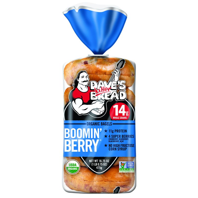Dave&#39;s Killer Bread Organic Boomin Berry Bagels - 16.75oz/5ct, 1 of 9