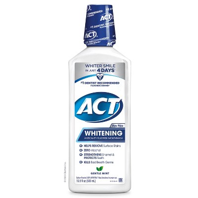 ACT Whitening Gentle Mint Mouthwash - 16.9 fl oz