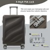FURNIinspire Bag And Luggage Sets Travel Luggage Set Suitcase Set, 3 Piece Hard Shell Suitcases, Lightweight Suitcase, Multicolored, 11.4"*20.1"*29.1" - 4 of 4