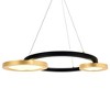 CWI Lighting Deux Lunes LED Chandelier With Sun Gold & Black Finish - 2 of 4