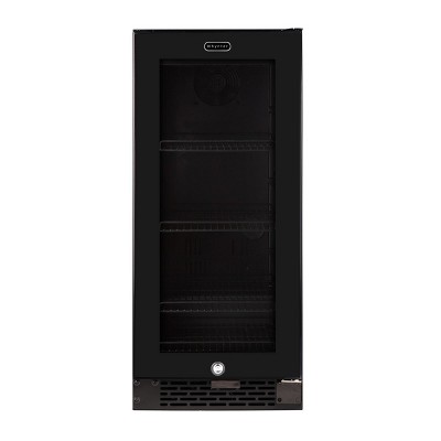 Whynter Built-in Black Glass 80-can capacity 3.4 cu ft. Beverage Refrigerator