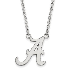 Black Bow Jewelry 14k White Gold Alabama Crimson Tide NCAA Necklace 18 Inch - 1 of 4