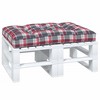 vidaXL Pallet Cushion Red Check Pattern 47.2 in.x31.5 in.x4.7 in. Fabric - 3 of 4