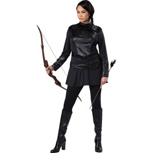 Incharacter Costumes Womens Warrior Huntress Tunic Costume - XX Large - Black - 1 of 2