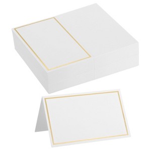 Unique Bargains Printable Paper Beautiful Wedding Christmas Restaurant Line Border Place Name Cards - 1 of 4