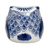 Sagebrook Home 5" Ceramic Owl Sculpture - Contemporary Blue and White Chinoiserie Decorative Owl Figurine for Home or Office Accent - Creative Gift - 4 of 4