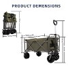 Folding Wagon, Heavy Duty Utility Beach Wagon Cart for Sand - 2 of 4
