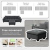 YOOCOZZ L-Shaped Suede Sectional Sofa with Removable Ottoman, Tufting and Piping Design - 4 of 4