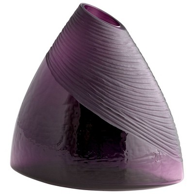 Amethyst Purple Contemporary Glass Table Vase