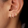 Inerney Gold Huggie Hoop Earrings Set for Women, Dainty Small Sterling Silver Earring Stacks Hypoallergenic Jewelry for Multiple Piercings - 3 of 4