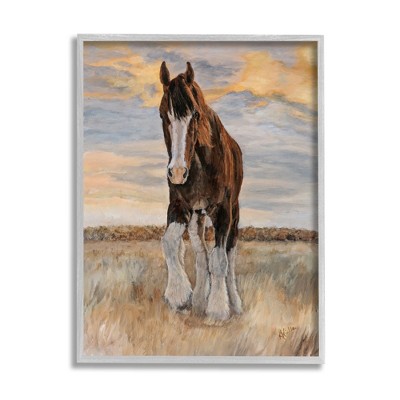 Stupell Industries Colt Horse Farmhouse Animal Framed Giclee Art