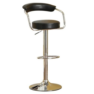 Poundex,Adjustable Height & Swivel Barstool in Faux Leather