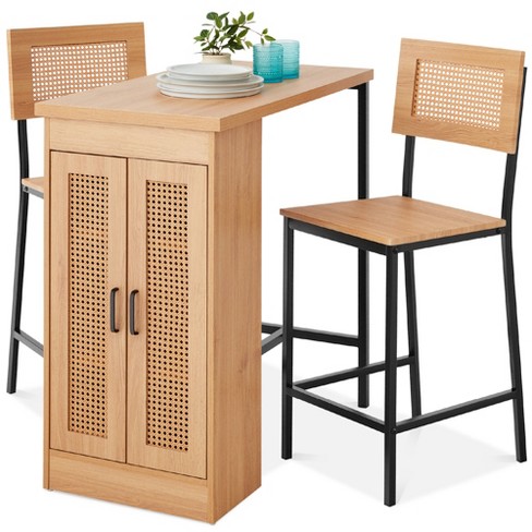 Adjustable height best sale rattan table