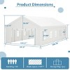 White Heavy Duty Party Tent, Large Outdoor Wedding Tents Event Canopy with Removable Sidewalls and 2 Storage Bags – Cuddlewood - 4 of 4