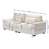 GDFStudio Hazel Modern Cozy Upholstered Loveseat with Toss Pillows - 3 of 4