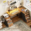 Aheaplus Reversible L Shaped Computer Desk with Fabric File Drawers - 2 of 4