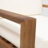 Santa Ana 2pk Acacia Wood Club Chairs Teak/Cream - Christopher Knight Home - 4 of 4