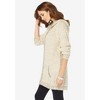 Roaman's Women's Plus Size Marled Thermal Hoodie Cardigan - 4 of 4