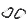 Unique Bargains Aluminum Hiking D-Ring Keychain Carabiner Hook Black 1.46" x 0.87" x 0.16" 10 Pcs - 2 of 3