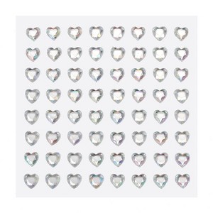 Unique Bargains Heart Shape Self Adhesive Arts Makeup DIY Rhinestone Stickers 256 Pcs - 1 of 4