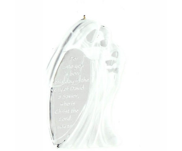 Carlton Cards 5" Heirloom Away in a Manger Nativity Christmas Ornament - Clear
