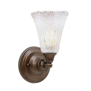 Toltec Lighting Any 1 - Light Sconce in  Bronze with 5.5" Fluted Frosted Crystal Shade - 1 of 1